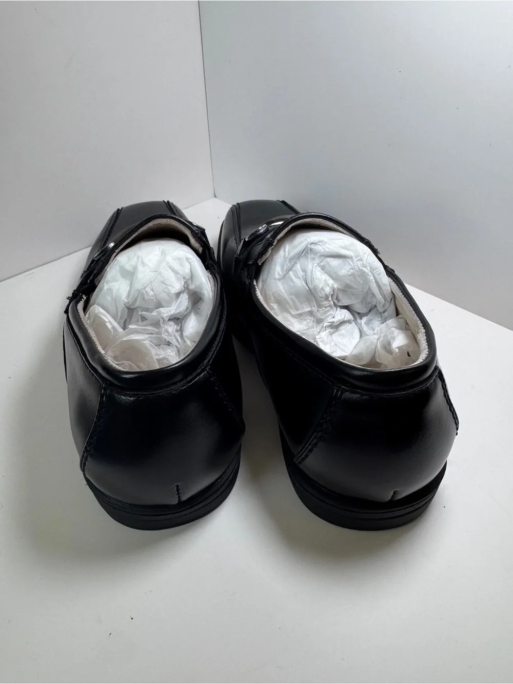 Boys Florsheim Black Slip-On Loafers